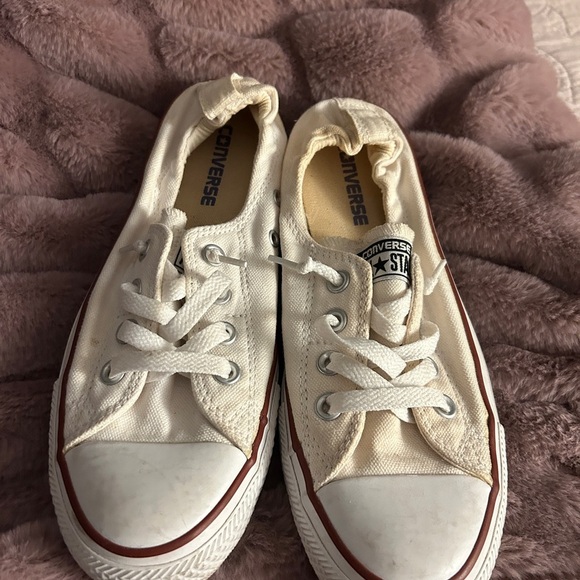 Converse Cream Canvas Low Tops 8 - Picture 5 of 11